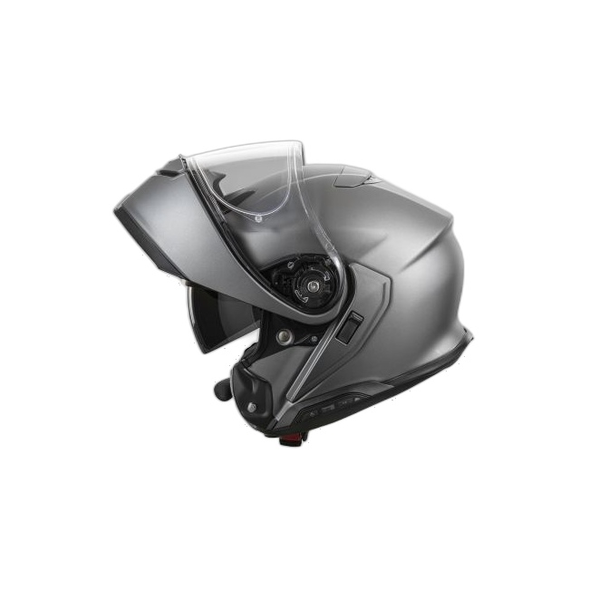 Shoei Neotec 3 Matt Deep Grey – with the chin bar open