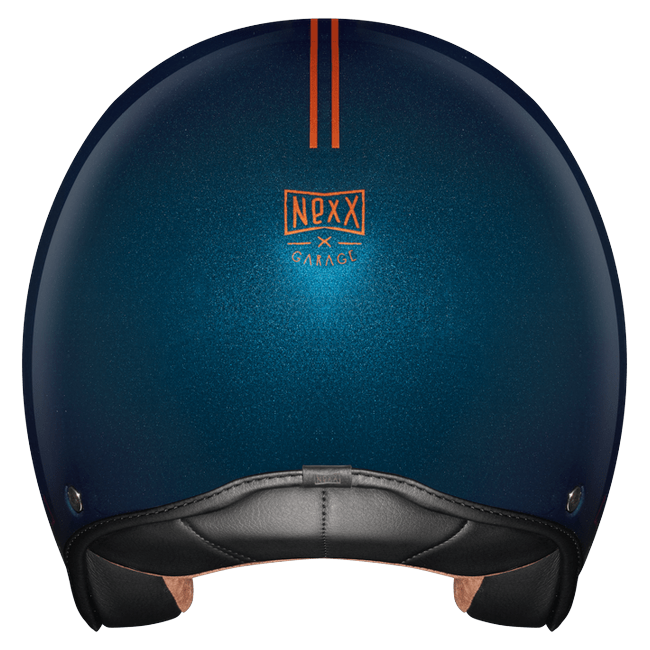 Nexx X.G30 Lagoon Blue Copper Jet Helmet – rear view