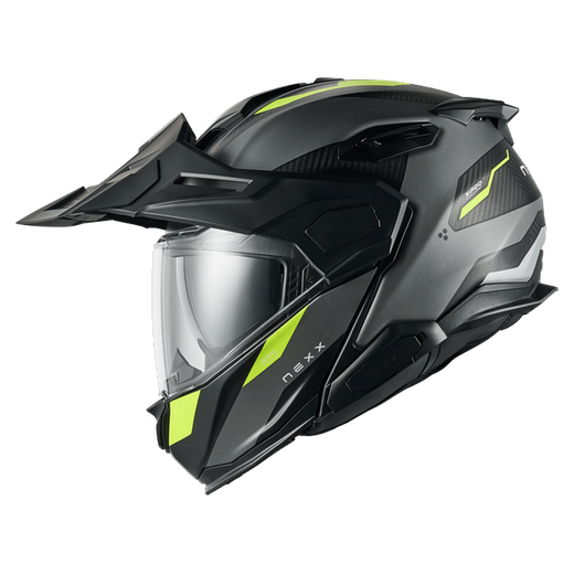 Nexx X.LIFECOUNTRY Terra Grey Neon Adventure Flip-Up Helmet