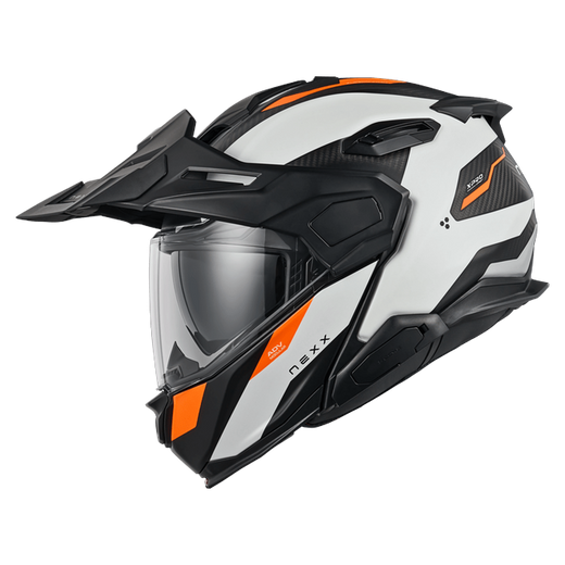 Nexx X.LIFECOUNTRY Terra White Orange Adventure Flip-Up Helmet