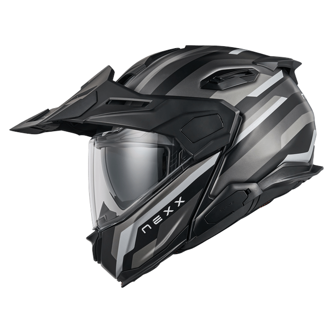 Nexx X.LIFECOUNTRY Westbound Black Grey Adventure Flip-Up Helmet – side view