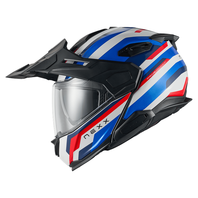 Nexx X.LIFECOUNTRY Westbound Blue Red Adventure Flip-Up Helmet – side view