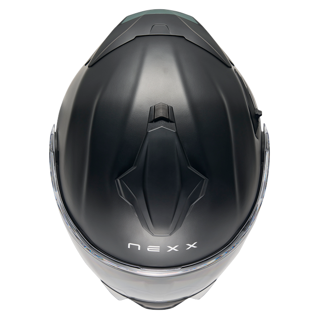 Nexx X.LIFETOUR Plain Black Touring Flip-Up Helmet – top view