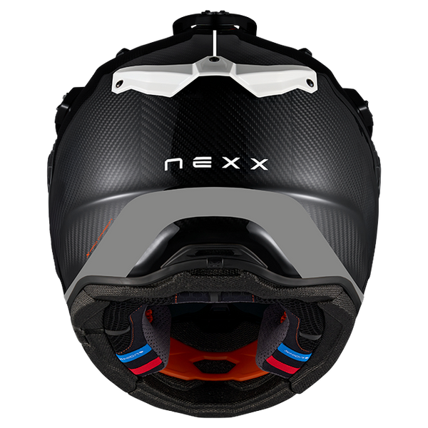Nexx X.RALLY FIM Racing #2 Carbon White Adventure Helmet – rear view