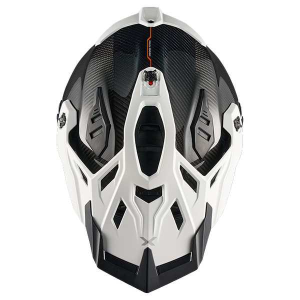 Nexx X.RALLY Gravix Carbon White Adventure Helmet – top view