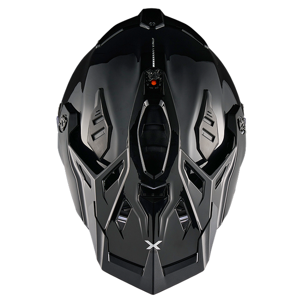 Nexx X.RALLY Plain Black Adventure Helmet – top view
