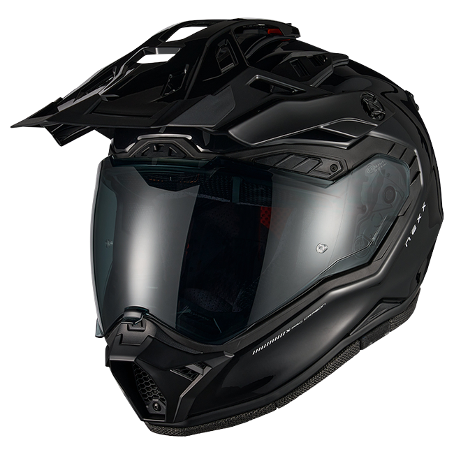 Nexx X.RALLY PRO Carbon Black Adventure Helmet – front three-quarter view