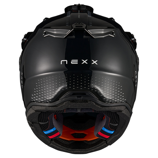 Nexx X.RALLY PRO Carbon Black Adventure Helmet – rear view