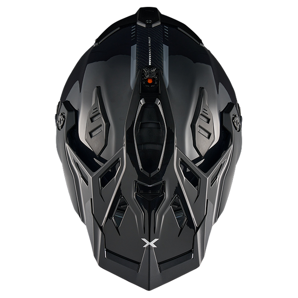 Nexx X.RALLY PRO Carbon Black Adventure Helmet – top view