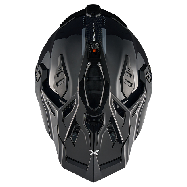 Nexx X.RALLY PRO Carbon Black Adventure Helmet – top view