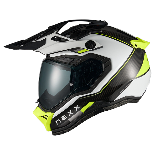 Nexx X.RALLY Raid White Neon Adventure Helmet – side view