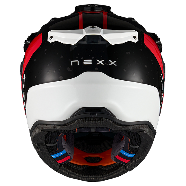 Nexx X.RALLY YUMA Black Red Adventure Helmet – rear view
