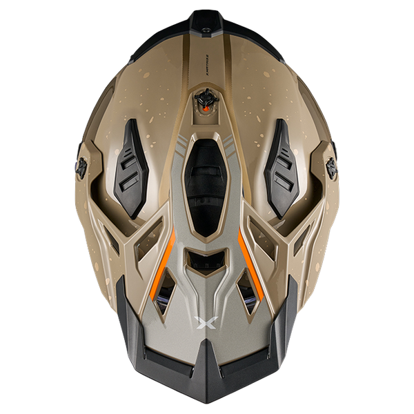Nexx X.RALLY YUMA Light Sand Adventure Helmet – top view