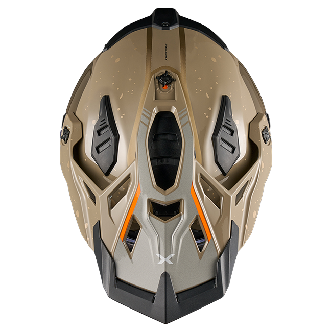 Nexx X.RALLY YUMA Light Sand Adventure Helmet – top view