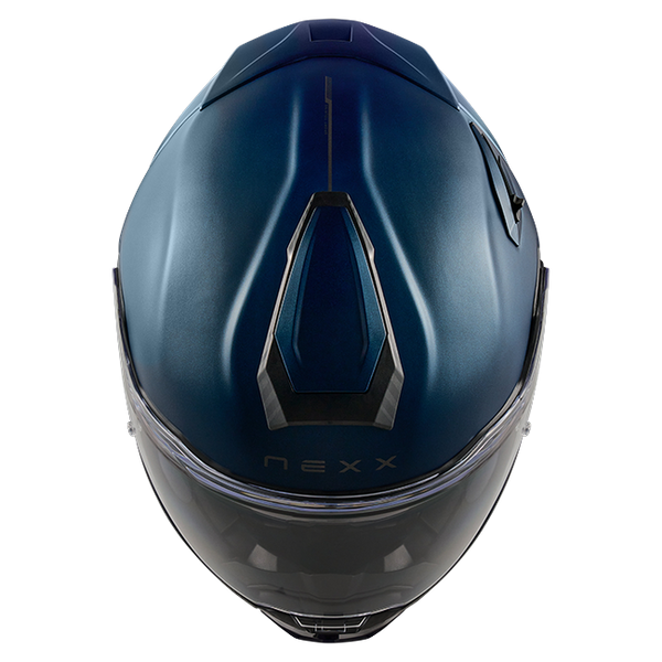 Nexx X.TR Plain Turquoise Blue Sport Touring Helmet – top view