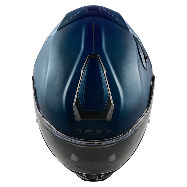 Nexx X.TR Plain Turquoise Blue Sport Touring Helmet – top view