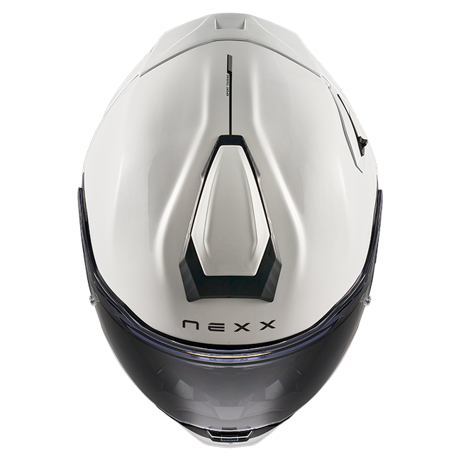 Nexx X.TR Plain White Sport Touring Helmet – top view