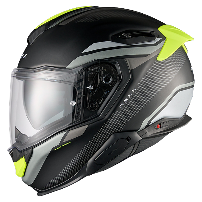 Nexx X.TR Quanta Black Neon Sport Touring Helmet – side view