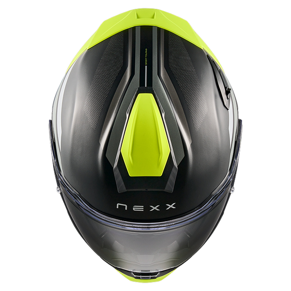 Nexx X.TR Quanta Black Neon Sport Touring Helmet – top view