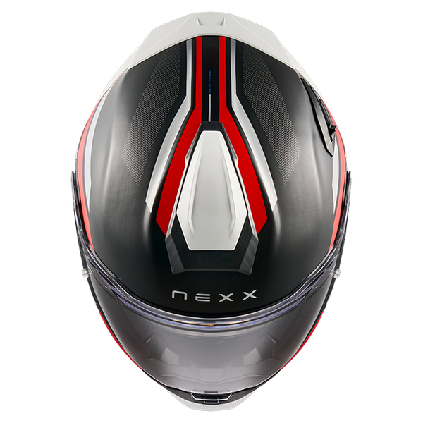 Nexx X.TR Quanta Black Red Sport Touring Helmet – top view