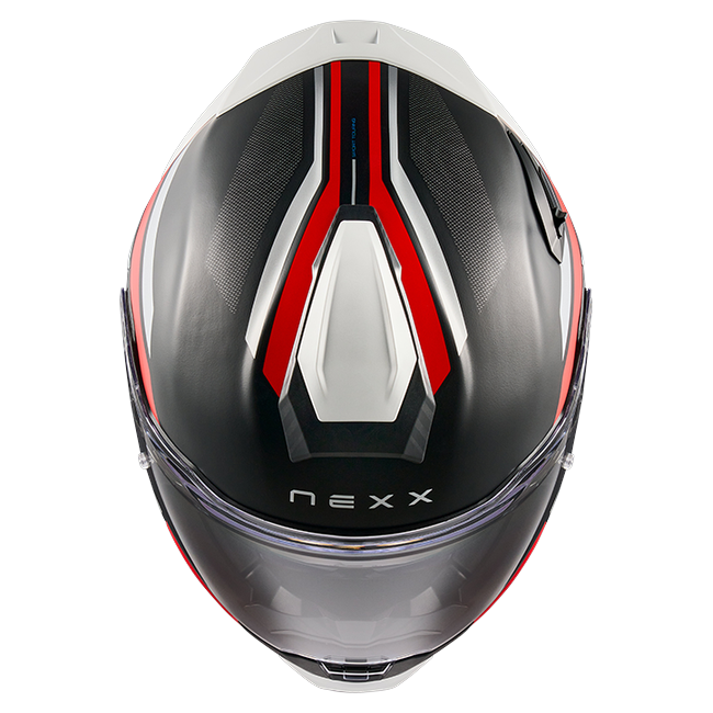 Nexx X.TR Quanta Black Red Sport Touring Helmet – top view