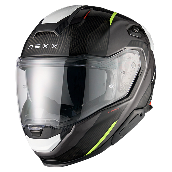 Nexx X.TR Rush Black Neon Sport Touring Helmet – front three-quarter view