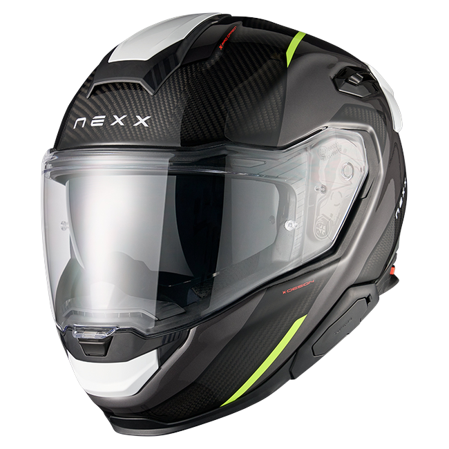 Nexx X.TR Rush Black Neon Sport Touring Helmet – front three-quarter view