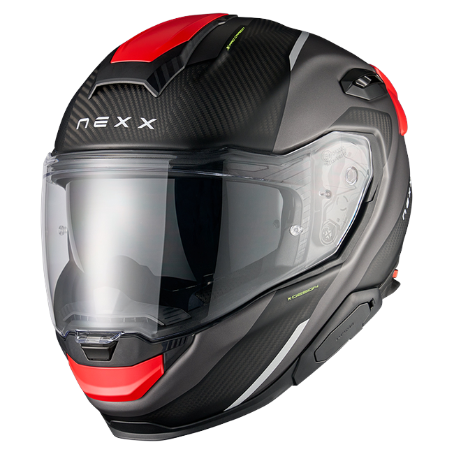 Nexx X.TR Rush Black Red Sport Touring Helmet – front three-quarter view