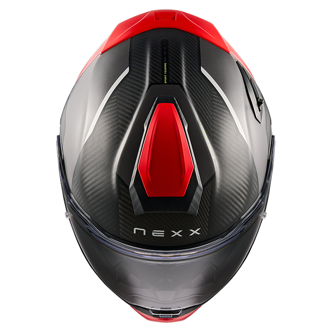 Nexx X.TR Rush Black Red Sport Touring Helmet – top view