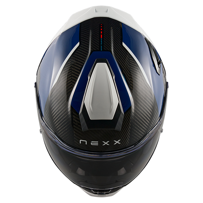 Nexx X.TR Rush Blue Red Sport Touring Helmet – top view