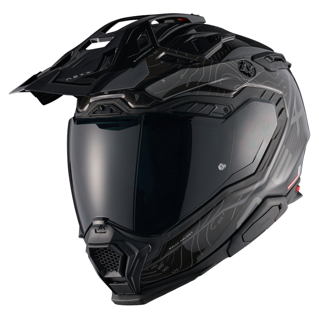 Nexx X.WED3 FURKA Black Grey Adventure Helmet – front three-quarter view