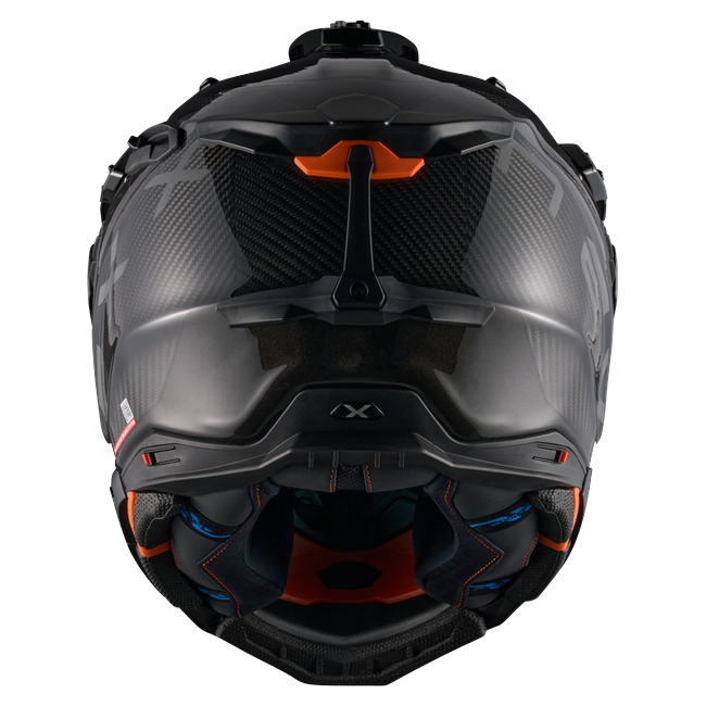 Nexx X.WED3 FURKA Black Grey Adventure Helmet – rear view
