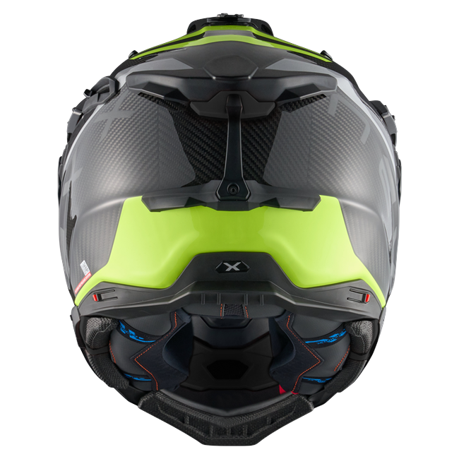 Nexx X.WED3 FURKA Grey Neon Adventure Helmet – rear view