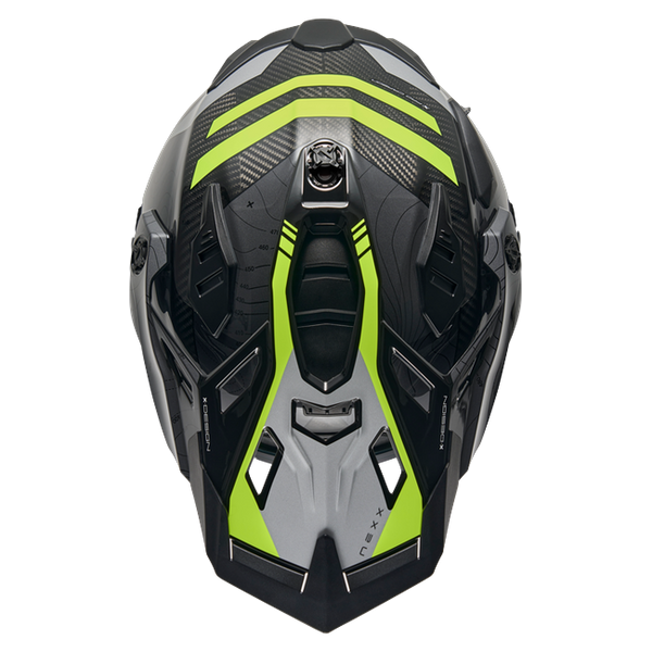 Nexx X.WED3 FURKA Grey Neon Adventure Helmet – top view