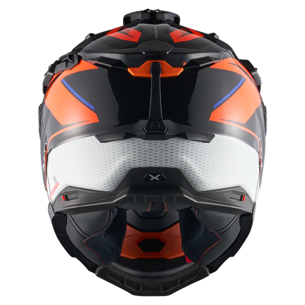 Nexx X.WED3 GOBI Orange White Adventure Helmet – rear view