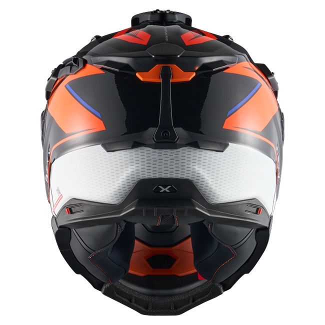 Nexx X.WED3 GOBI Orange White Adventure Helmet – rear view