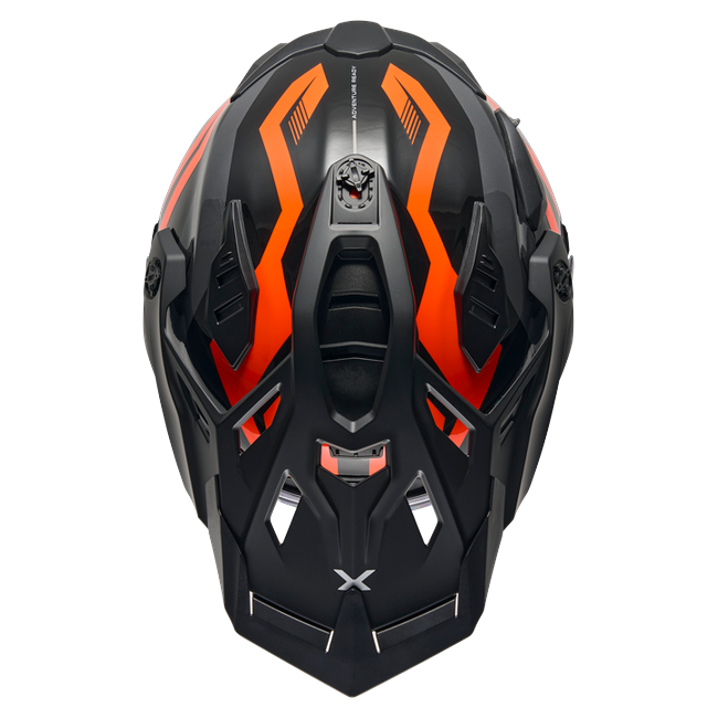 Nexx X.WED3 GOBI Orange White Adventure Helmet – top view