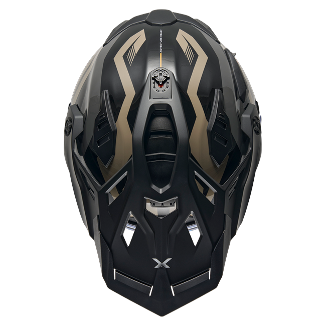 Nexx X.WED3 GOBI Sand White Adventure Helmet – top view