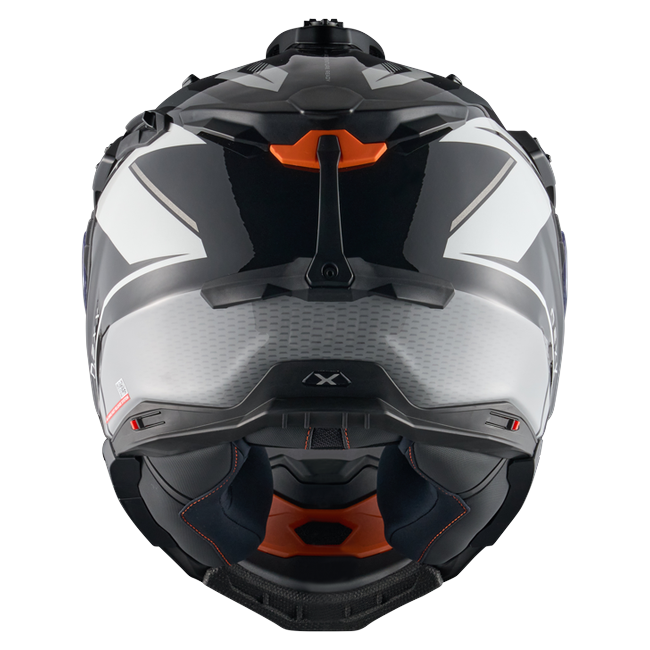 Nexx X.WED3 GOBI White Grey Adventure Helmet – rear view