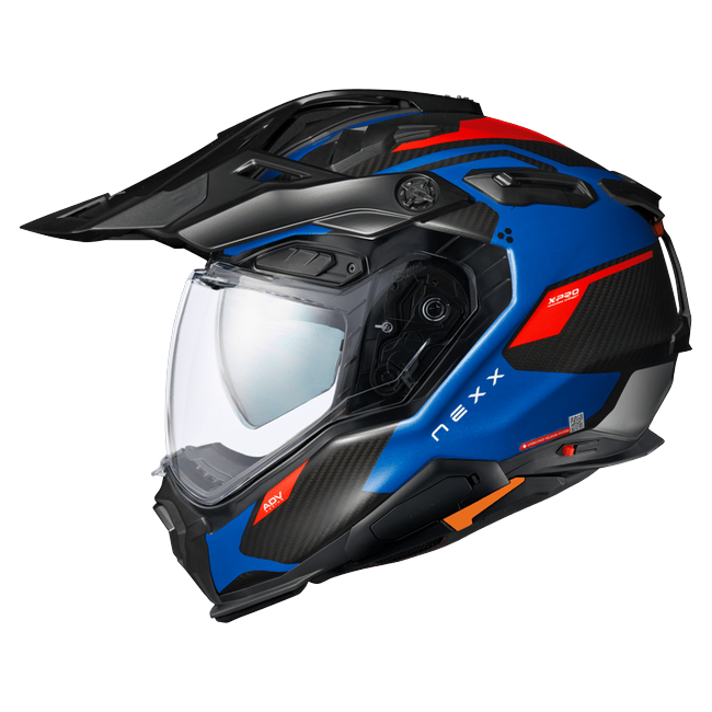 Nexx X.WED3 KEYO Blue Red Adventure Helmet – side view
