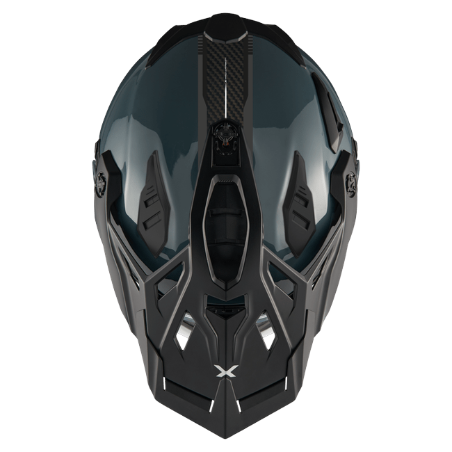 Nexx X.WED3 Wild Pro Grey Adventure Helmet – top view