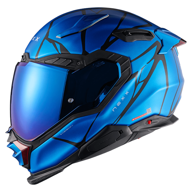 Nexx X.WST3 B-Side Sky Blue Black Street Helmet – side view