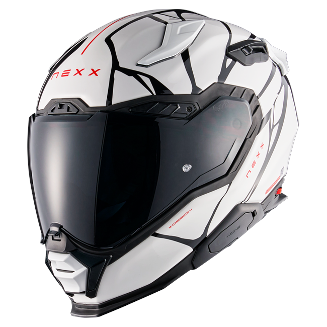 Nexx X.WST3 B-Side White Black Street Helmet – front three-quarter view