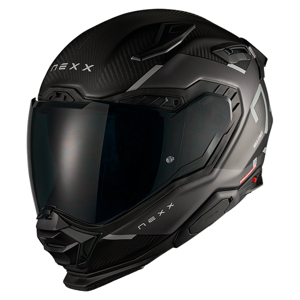 Nexx X.WST3 Manga Grey Black Street Helmet – front three-quarter view