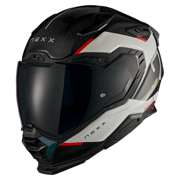 Nexx X.WST3 Manga White Red Street Helmet – front three-quarter view