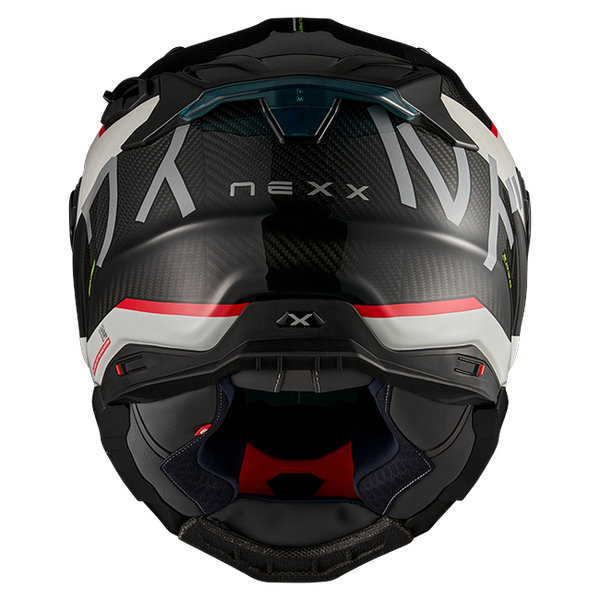 Nexx X.WST3 Manga White Red Street Helmet – rear view