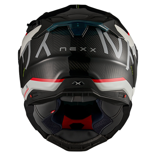 Nexx X.WST3 Manga White Red Street Helmet – rear view