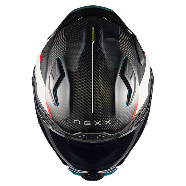 Nexx X.WST3 Manga White Red Street Helmet – top view