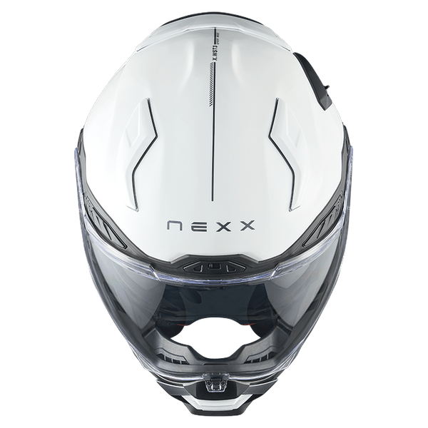 Nexx X.WST3 Plain White Pearl Street Helmet – top view