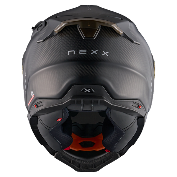 Nexx X.WST3 Zero Pro Carbon Gold Street Helmet – rear view